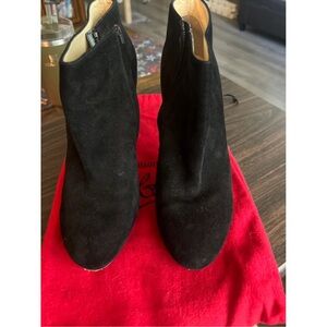 Authentic Christian Louboutin suede booties
